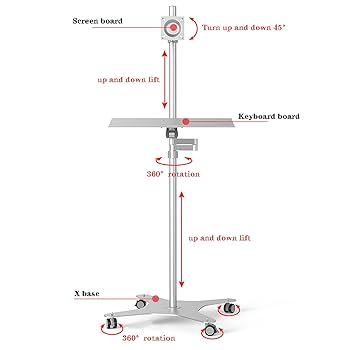 モバイルモニター スタンド 付 軽量 モニターアーム 積み上げ Amazon.co.jp: モニターアームガス 床置き型モニタースタンド